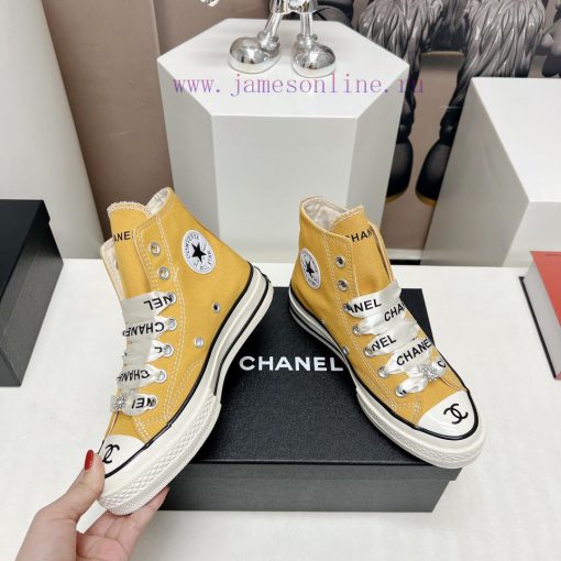 Top tierChanel C Home 2023 vs Spring/Summer Hot Canvas Leisure SeriesThick soled letter canvhfo6ra48 - Image 5
