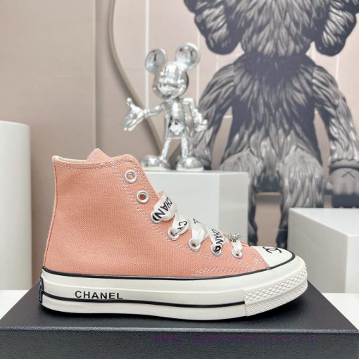 Top tierChanel C Home 2023 vs Spring/Summer Hot Canvas Leisure SeriesThick soled letter canvn7npxhsz - Image 6