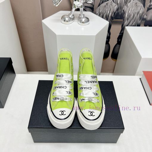 Top tierChanel C Home 2023 vs Spring/Summer Hot Canvas Leisure SeriesThick soled letter canvqdwh79f1 - Image 2