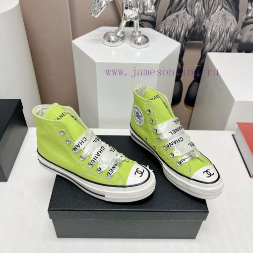 Top tierChanel C Home 2023 vs Spring/Summer Hot Canvas Leisure SeriesThick soled letter canvqdwh79f1 - Image 3