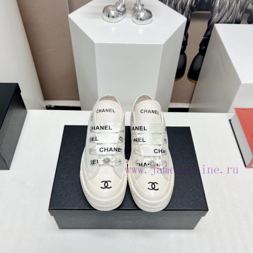 Top tierChanel C Home 2023 vs Spring/Summer Hot Canvas Leisure SeriesThick soled letter canvyhu73ngs - Image 2