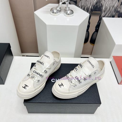 Top tierChanel C Home 2023 vs Spring/Summer Hot Canvas Leisure SeriesThick soled letter canvyhu73ngs - Image 4