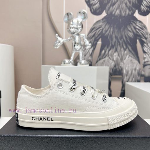 Top tierChanel C Home 2023 vs Spring/Summer Hot Canvas Leisure SeriesThick soled letter canvyhu73ngs - Image 6