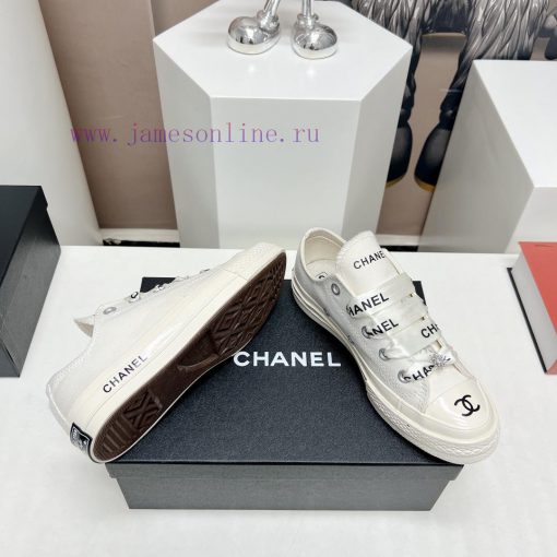Top tierChanel C Home 2023 vs Spring/Summer Hot Canvas Leisure SeriesThick soled letter canvyhu73ngs - Image 10