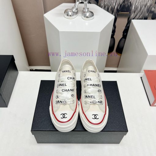 Top tierChanel C Home 2023 vs Spring/Summer Hot Canvas Leisure SeriesThick soled letter canv3c6y7c9t - Image 2