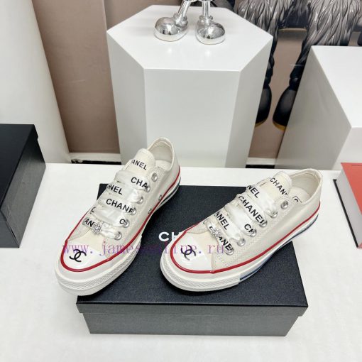 Top tierChanel C Home 2023 vs Spring/Summer Hot Canvas Leisure SeriesThick soled letter canv3c6y7c9t - Image 4
