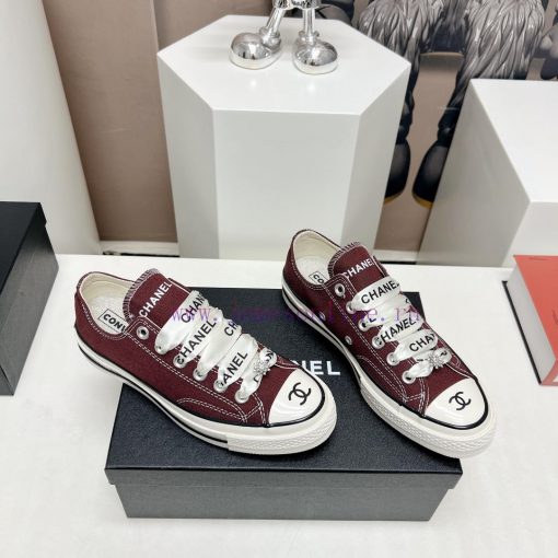 Top tierChanel C Home 2023 vs Spring/Summer Hot Canvas Leisure SeriesThick soled letter canvoq5mphd1 - Image 3
