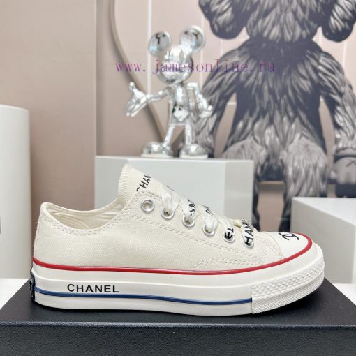 Top tierChanel C Home 2023 vs Spring/Summer Hot Canvas Leisure SeriesThick soled letter canv3c6y7c9t - Image 6