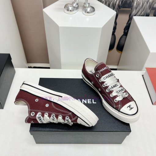Top tierChanel C Home 2023 vs Spring/Summer Hot Canvas Leisure SeriesThick soled letter canvoq5mphd1 - Image 8
