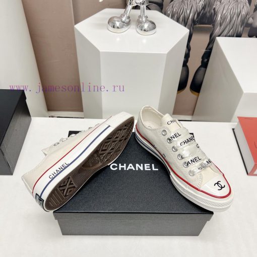 Top tierChanel C Home 2023 vs Spring/Summer Hot Canvas Leisure SeriesThick soled letter canv3c6y7c9t - Image 10
