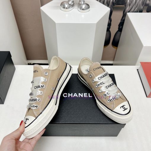 Top tierChanel C Home 2023 vs Spring/Summer Hot Canvas Leisure SeriesThick soled letter canvscu799av - Image 5