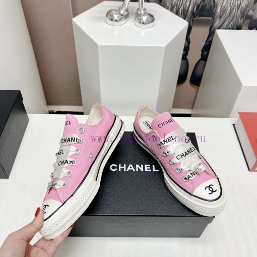 Top tierChanel C Home 2023 vs Spring/Summer Hot Canvas Leisure SeriesThick soled letter canvlsywfblw - Image 5