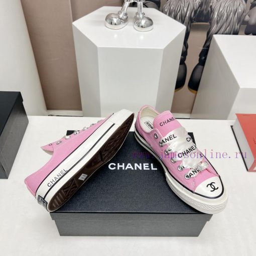 Top tierChanel C Home 2023 vs Spring/Summer Hot Canvas Leisure SeriesThick soled letter canvlsywfblw - Image 10