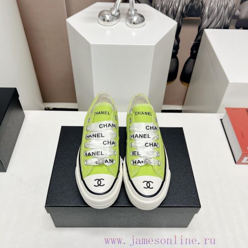 Top tierChanel C Home 2023 vs Spring/Summer Hot Canvas Leisure SeriesThick soled letter canvyo58pqlp - Image 2
