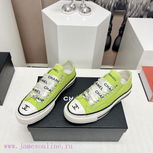 Top tierChanel C Home 2023 vs Spring/Summer Hot Canvas Leisure SeriesThick soled letter canvyo58pqlp - Image 4