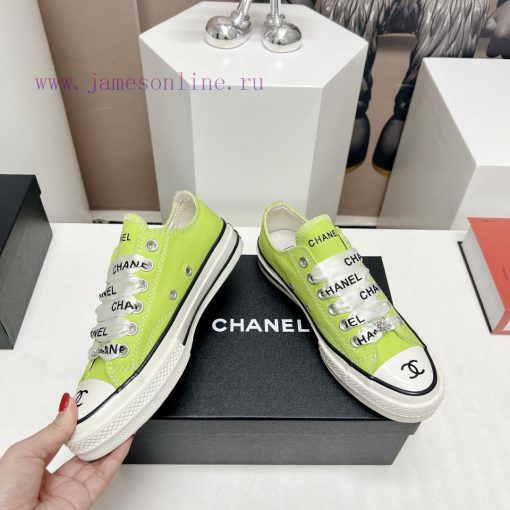 Top tierChanel C Home 2023 vs Spring/Summer Hot Canvas Leisure SeriesThick soled letter canvyo58pqlp - Image 5