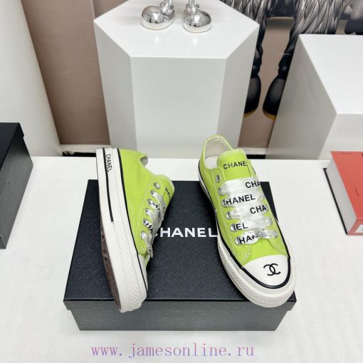 Top tierChanel C Home 2023 vs Spring/Summer Hot Canvas Leisure SeriesThick soled letter canvyo58pqlp - Image 9