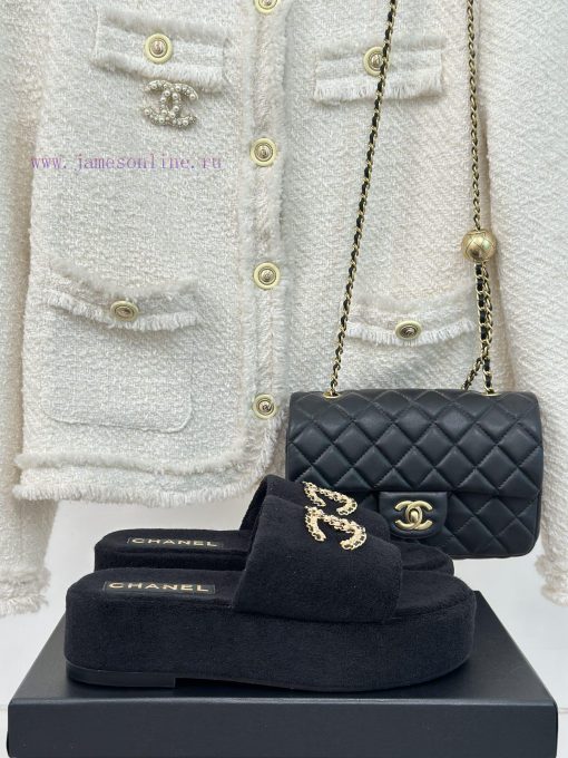 Chanel | Chanel 23c Spring/Summer New ProductsTowel cloth lazy slippersThis year, Chanel hashhj169g6 - Image 2