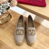 Valentino Garavani/Valentino Rapa Lychee patterned cowhide V-button new fisherman's shoes-Biqnz1s1sh
