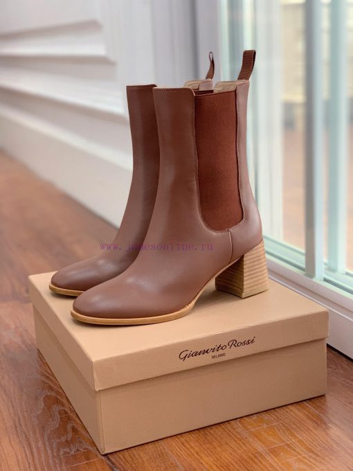 Gianvit Ross thick heeled short boots are a simple and versatile material with a sheepskin unqh5mep2 - Image 4