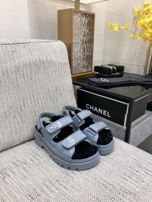 Chanel 2023 Autumn/Winter Velcro Hairy Sandals Hit [Rose] [Rose]Top quality, perfect details5jjxduls - Image 8