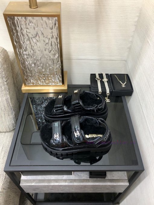 Chanel 2023 Autumn/Winter Velcro Hairy Sandals Hit [Rose] [Rose]Top quality, perfect details51wjqmed - Image 9