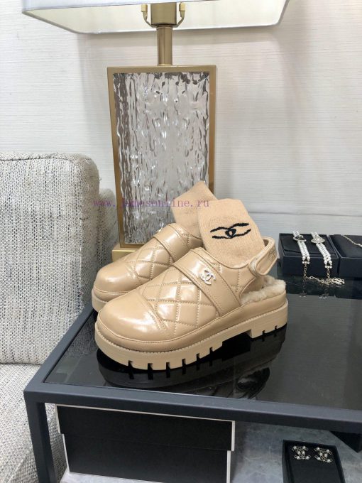 Chanel 2023 Autumn/Winter Velcro Hairy Sandals Hit [Rose] [Rose]Top quality, perfect details5yag02yf - Image 4