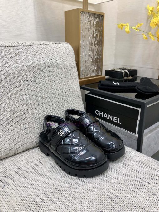 Chanel 2023 Autumn/Winter Velcro Hairy Sandals Hit [Rose] [Rose]Top quality, perfect details7wo0f7is - Image 5