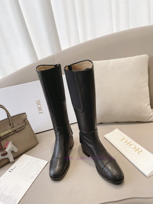 Dior 2023 Autumn/Winter Fashion High End Collection D-FOLK Rear Zipper Women's Short Boots B3f6mqxiy - Image 3