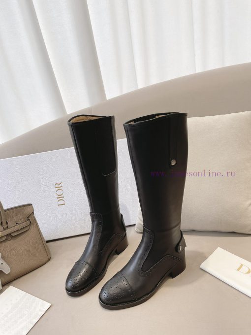Dior 2023 Autumn/Winter Fashion High End Collection D-FOLK Rear Zipper Women's Short Boots B3f6mqxiy - Image 7