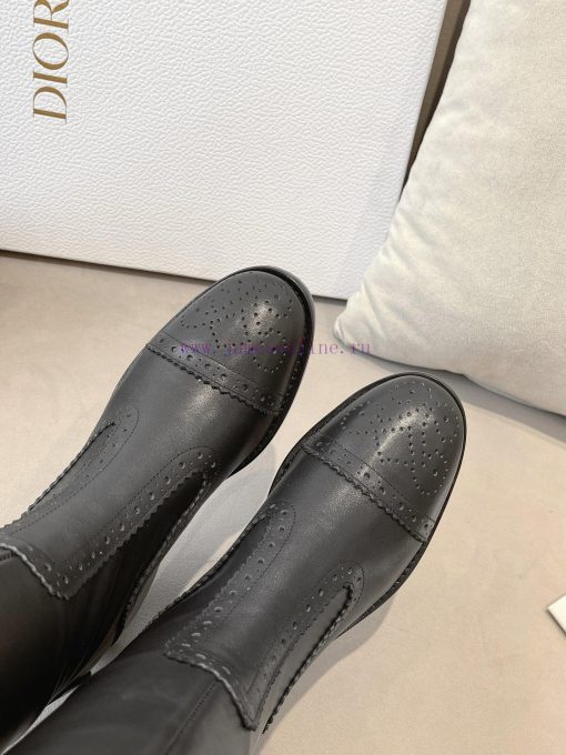 Dior 2023 Autumn/Winter Fashion High End Collection D-FOLK Rear Zipper Women's Short Boots B3f6mqxiy - Image 8