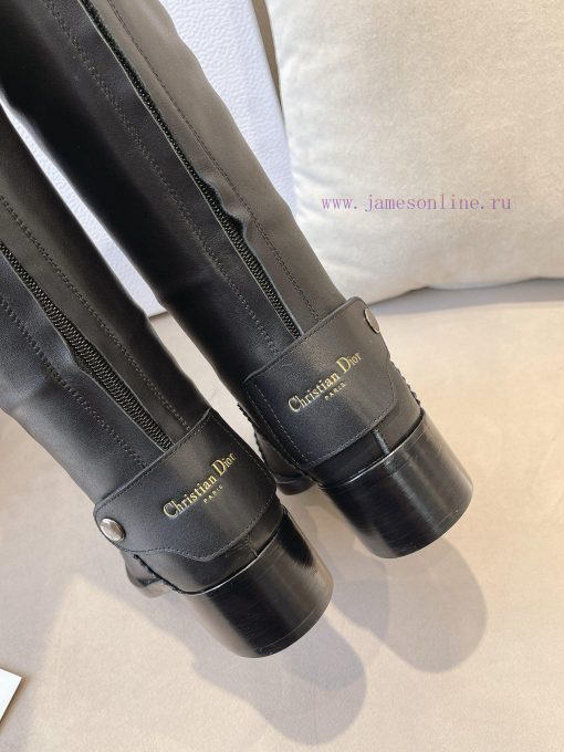 Dior 2023 Autumn/Winter Fashion High End Collection D-FOLK Rear Zipper Women's Short Boots B3f6mqxiy - Image 9