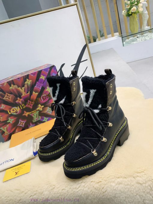 LV Top Quality L+Vfw20 New Arrival~Lvjia Autumn/Winter Fur Integrated Short BootsBeaubourg a6p3czfxt - Image 6