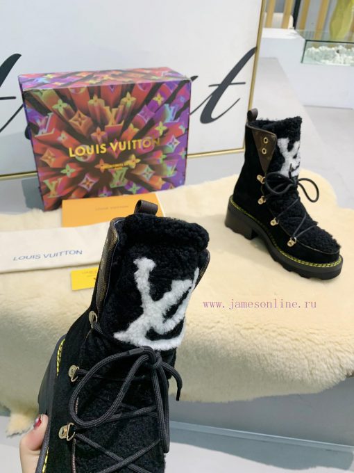 LV Top Quality L+Vfw20 New Arrival~Lvjia Autumn/Winter Fur Integrated Short BootsBeaubourg a6p3czfxt - Image 8