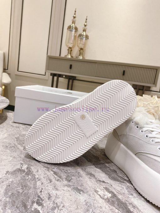 Maison Margiela ®  New autumn and winter model MM6 thick soled height increasing fur low top3fnew739 - Image 10