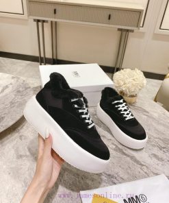 Maison Margiela ®  New autumn and winter model MM6 thick soled height increasing fur low topvjsfa40j