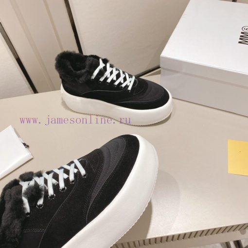 Maison Margiela ®  New autumn and winter model MM6 thick soled height increasing fur low topvjsfa40j - Image 8