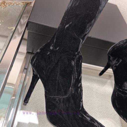 Purchasing levelsaintlaurent  fw23 new arrival～YSL Talia Velvet Boots | Autumn/Winter New Prhfbby4s5 - Image 8