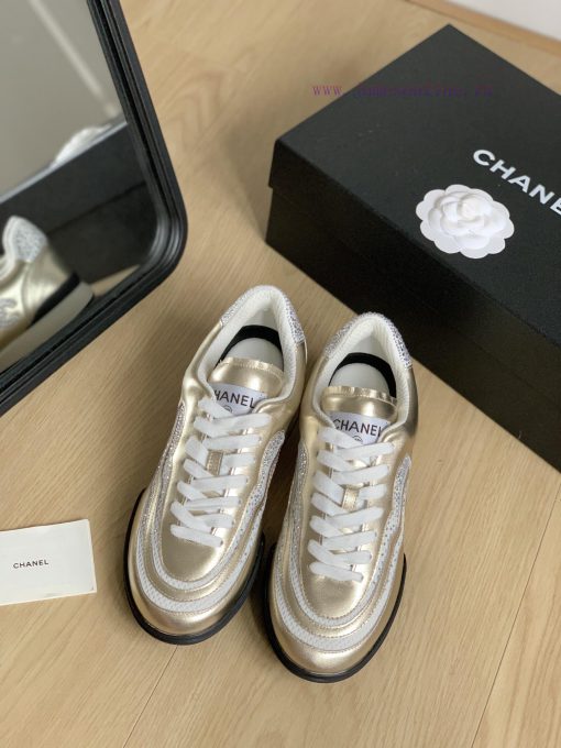 Chanel 23B new double C rhinestone sneakersOriginal leather upper, original rhinestone hot splqbro71 - Image 2