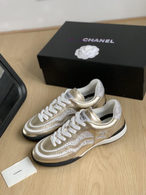 Chanel 23B new double C rhinestone sneakersOriginal leather upper, original rhinestone hot splqbro71 - Image 3