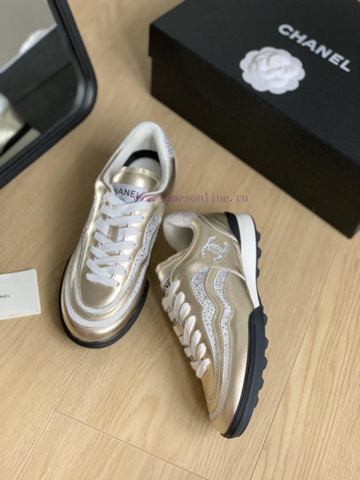 Chanel 23B new double C rhinestone sneakersOriginal leather upper, original rhinestone hot splqbro71 - Image 5