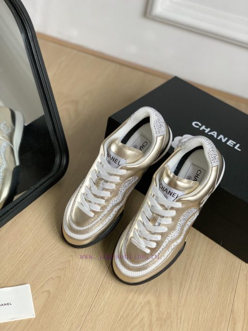 Chanel 23B new double C rhinestone sneakersOriginal leather upper, original rhinestone hot splqbro71 - Image 9