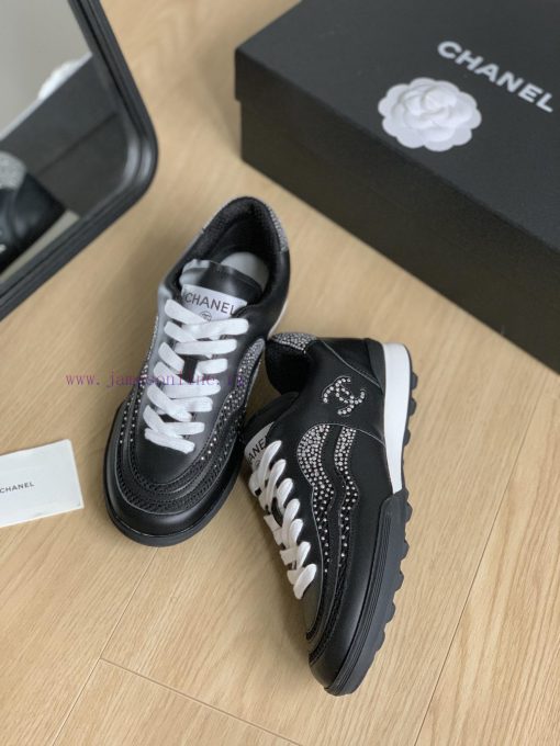 Chanel 23B new double C rhinestone sneakersOriginal leather upper, original rhinestone hot ssgotpfpy - Image 5
