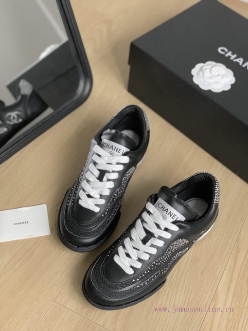 Chanel 23B new double C rhinestone sneakersOriginal leather upper, original rhinestone hot ssgotpfpy - Image 7