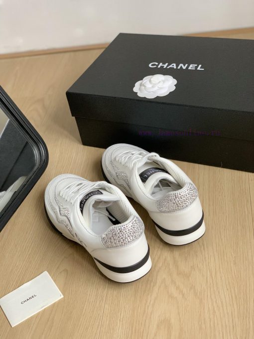 Chanel 23B new double C rhinestone sneakersOriginal leather upper, original rhinestone hot scij1vlbf - Image 4