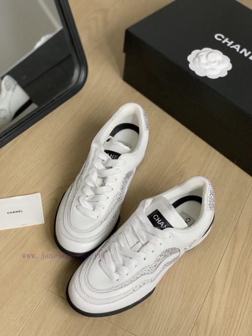 Chanel 23B new double C rhinestone sneakersOriginal leather upper, original rhinestone hot scij1vlbf - Image 7