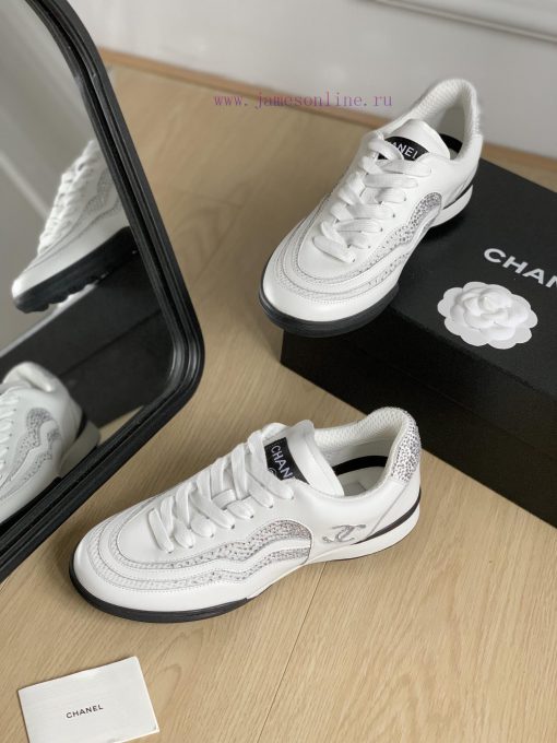 Chanel 23B new double C rhinestone sneakersOriginal leather upper, original rhinestone hot scij1vlbf - Image 10