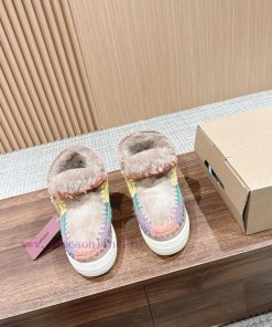 MOU Eskimo autumn and winter snow boots have a primitive and cute appearance, with pure hand79yg7wul