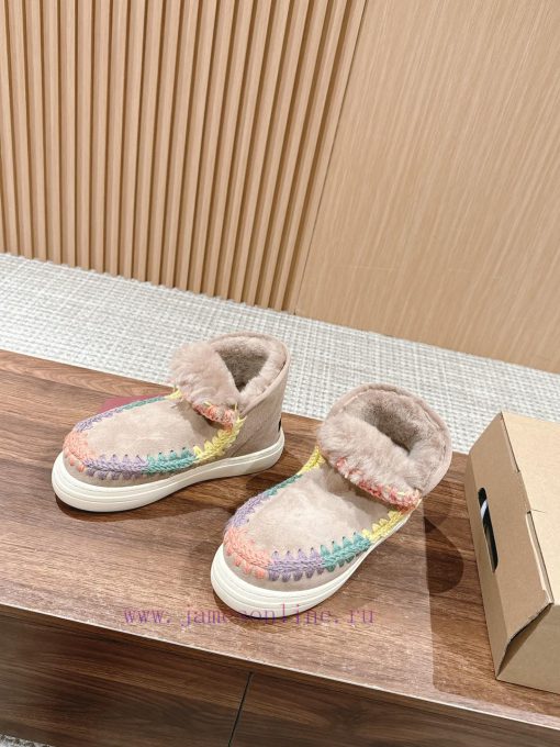 MOU Eskimo autumn and winter snow boots have a primitive and cute appearance, with pure hand79yg7wul - Image 3