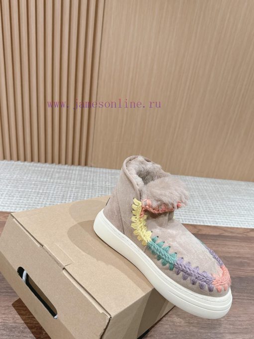 MOU Eskimo autumn and winter snow boots have a primitive and cute appearance, with pure hand79yg7wul - Image 4